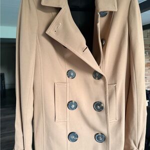 Bailey 44 Tan Double-Breasted Pea Coat